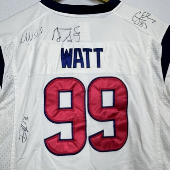 Nike NFL Houston Texans Jersey Youth XL 18 JJ WATT 99 On Field Autographed 2012 - Picture 2 of 16
